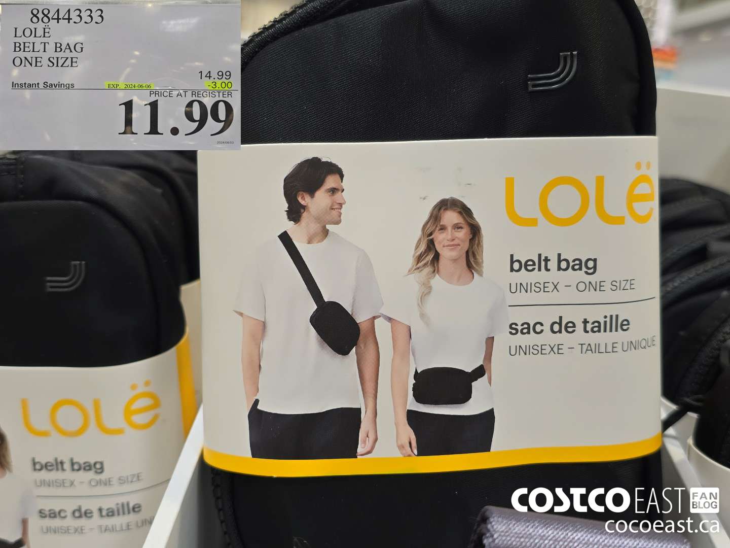8844333 LOLE BELT BAG ONE SIZE ($3.00 INSTANT SAVINGS EXPIRES ON 2024-06-06) $11.99