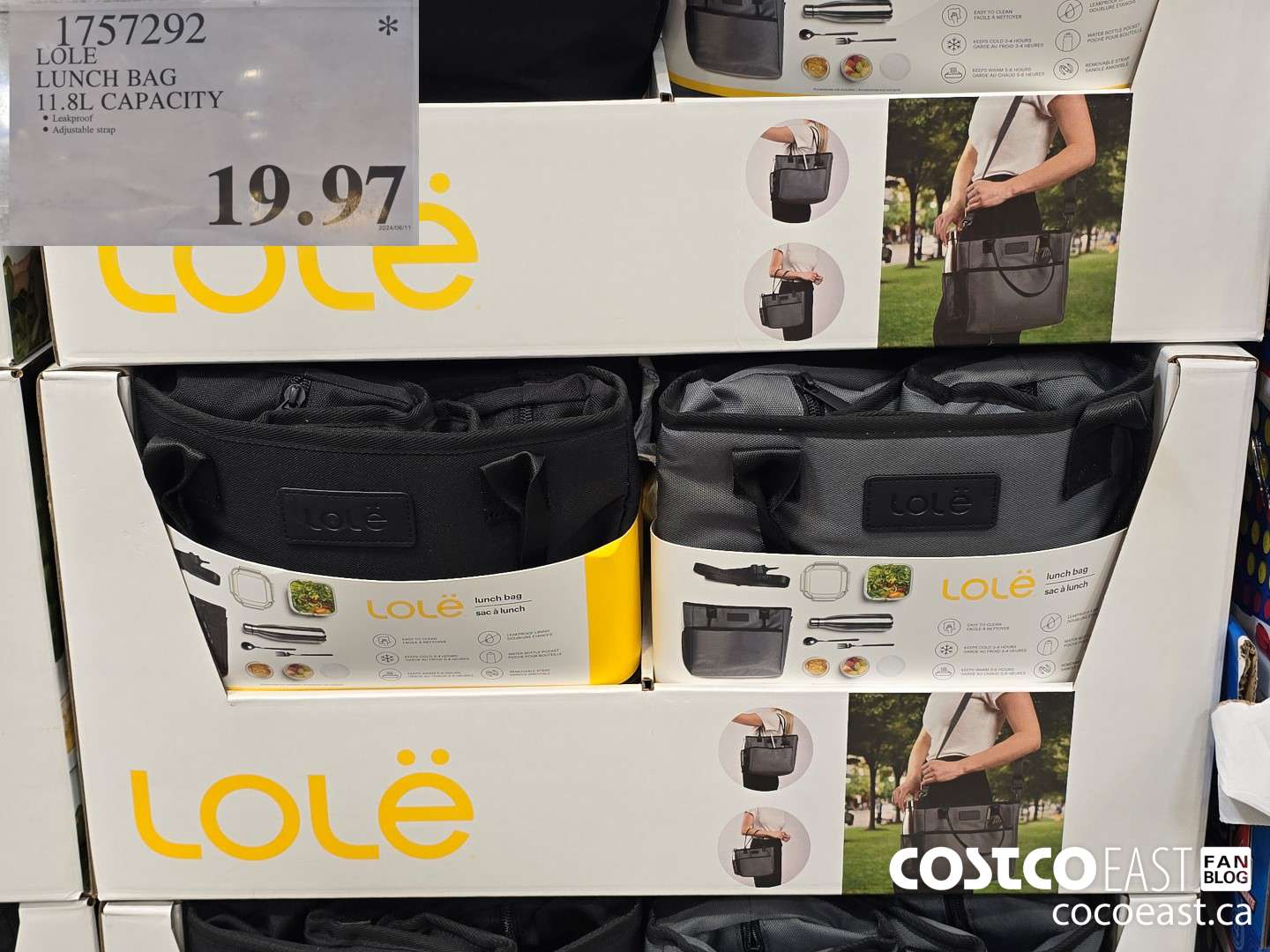 1757292 LOLE LUNCH BAG 11.8L CAPACITY $19.97