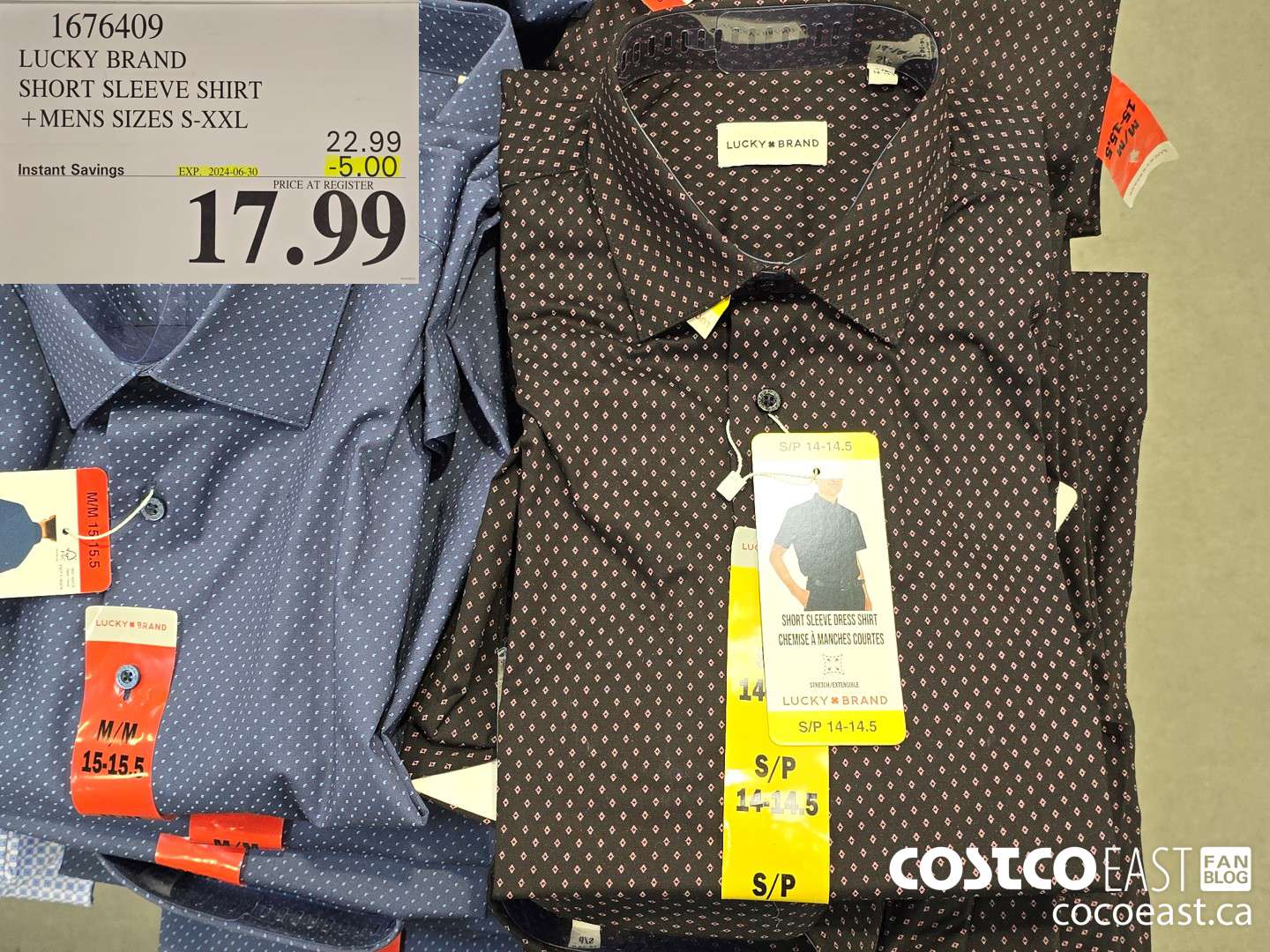 1676409 LUCKY BRAND SHORT SLEEVE SHIRT +MENS SIZES S-XXL ($5.00 INSTANT SAVINGS EXPIRES ON 2024-06-30) $17.99