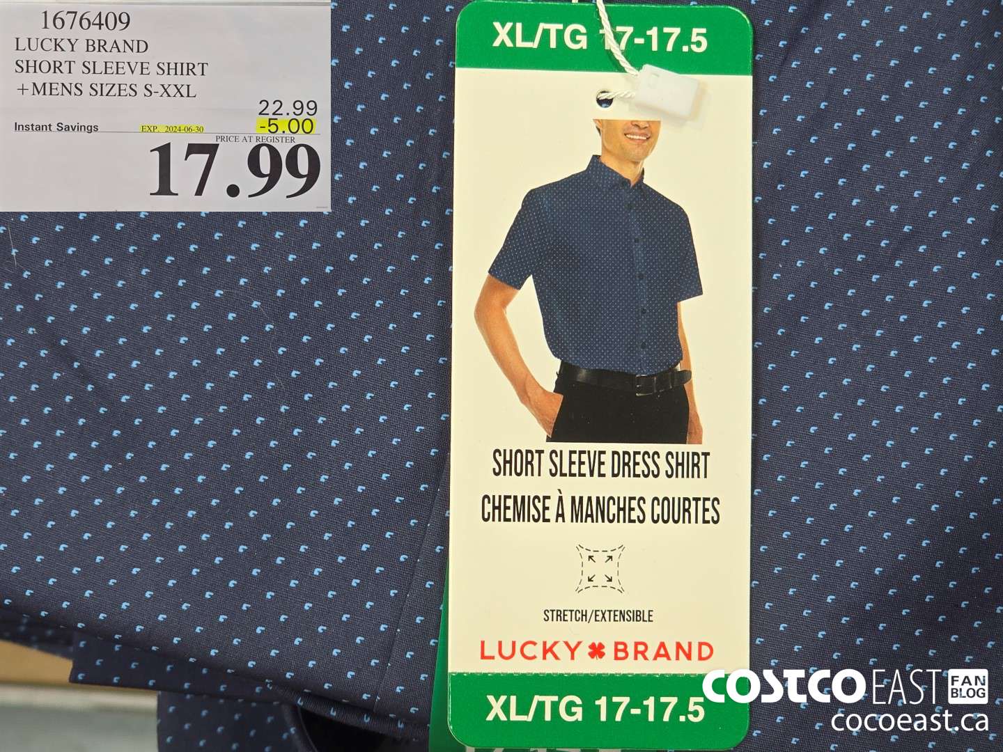 1676409 LUCKY BRAND SHORT SLEEVE SHIRT +MENS SIZES S-XXL ($5.00 INSTANT SAVINGS EXPIRES ON 2024-06-30) $17.99