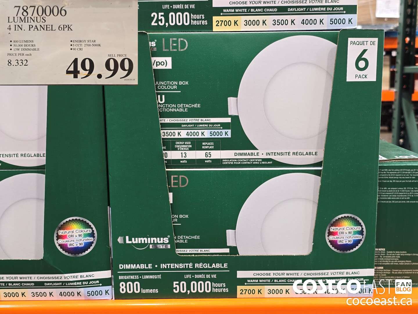 7870006 LUMINUS 4 IN. PANEL 6PK $49.99