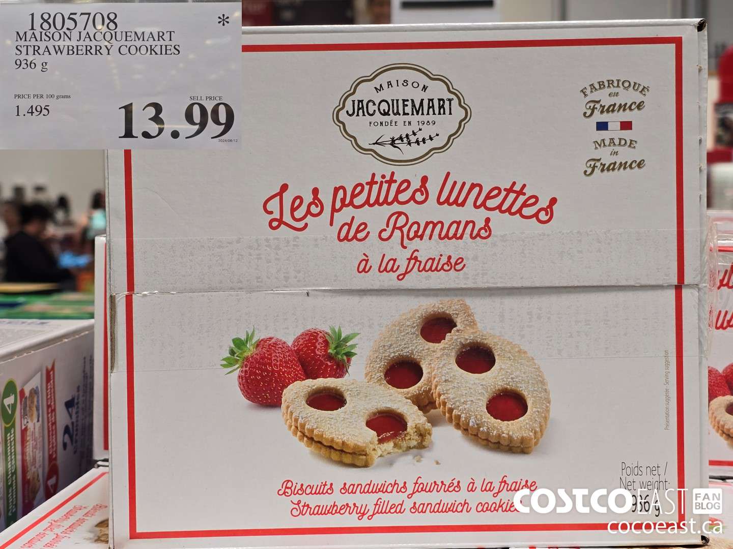 1805708 MAISON JACQUEMART STRAWBERRY COOKIES 936 g $13.99