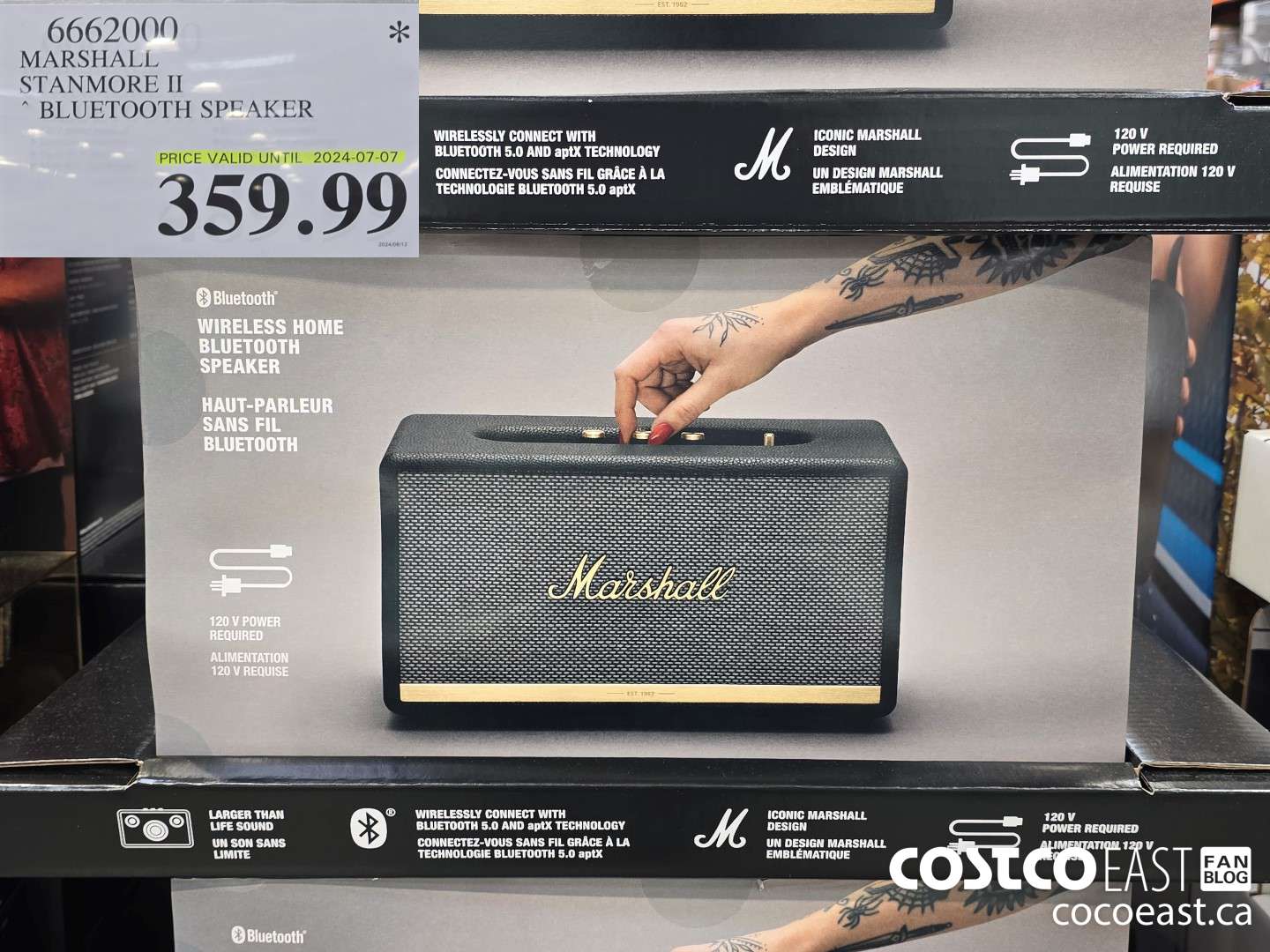 6662000 MARSHALL STANMORE II BLUETOOTH SPEAKER $359.99
