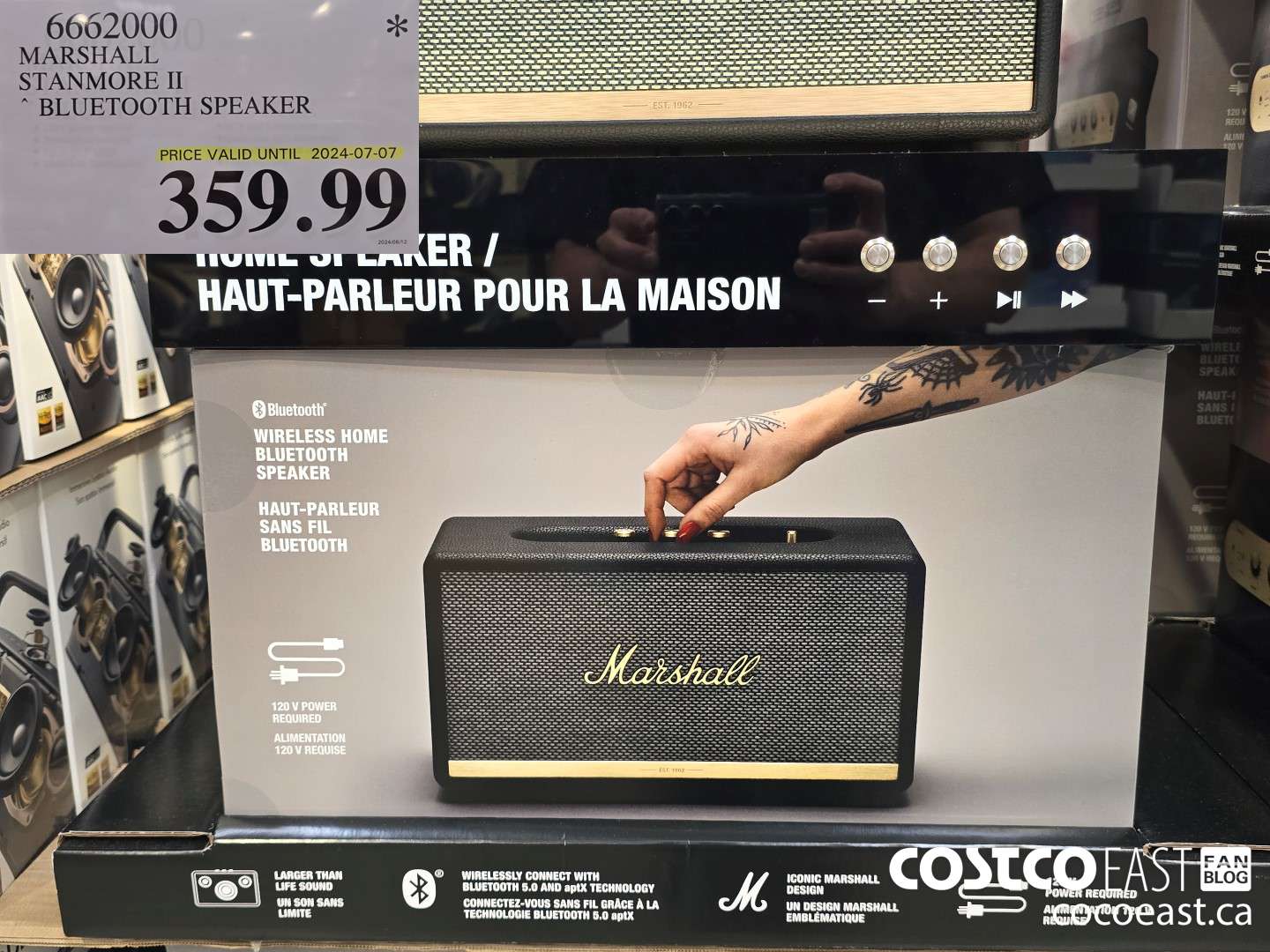 6662000 MARSHALL STANMORE II BLUETOOTH SPEAKER $359.99