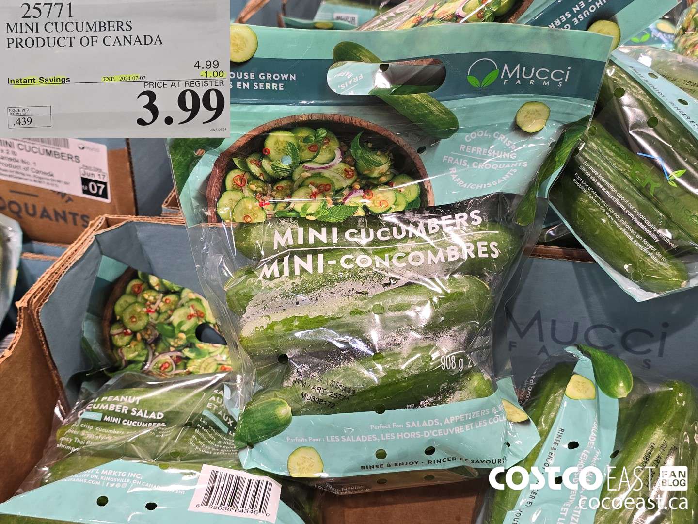 25771 MINI CUCUMBERS PRODUCT OF CANADA ($1.00 INSTANT SAVINGS EXPIRES ON 2024-07-07) $3.99