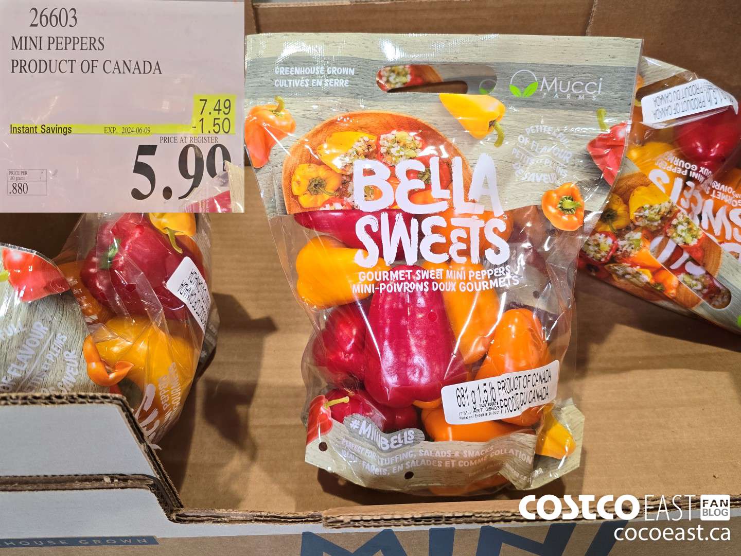 26603 MINI PEPPERS PRODUCT OF CANADA ($1.50 INSTANT SAVINGS EXPIRES ON 2024-06-09) $5.99