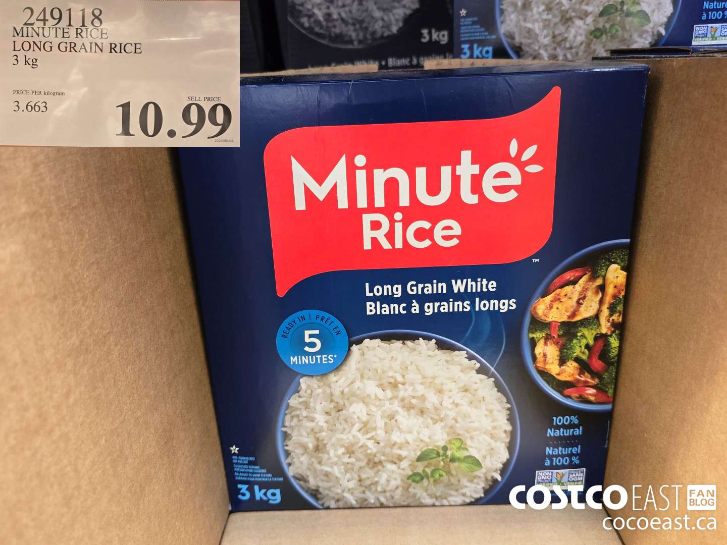 249118 MINUTE RICE LONG GRAIN RICE 3 KG $10.99