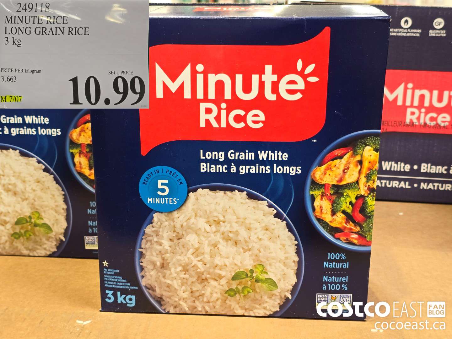 249118 MINUTE RICE LONG GRAIN RICE 3 KG $10.99