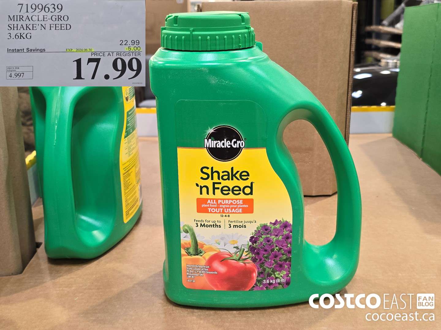 7199639 MIRACLE-GRO SHAKE'N FEED 3.6KG ($5.00 INSTANT SAVINGS EXPIRES ON 2024-06-30) $17.99