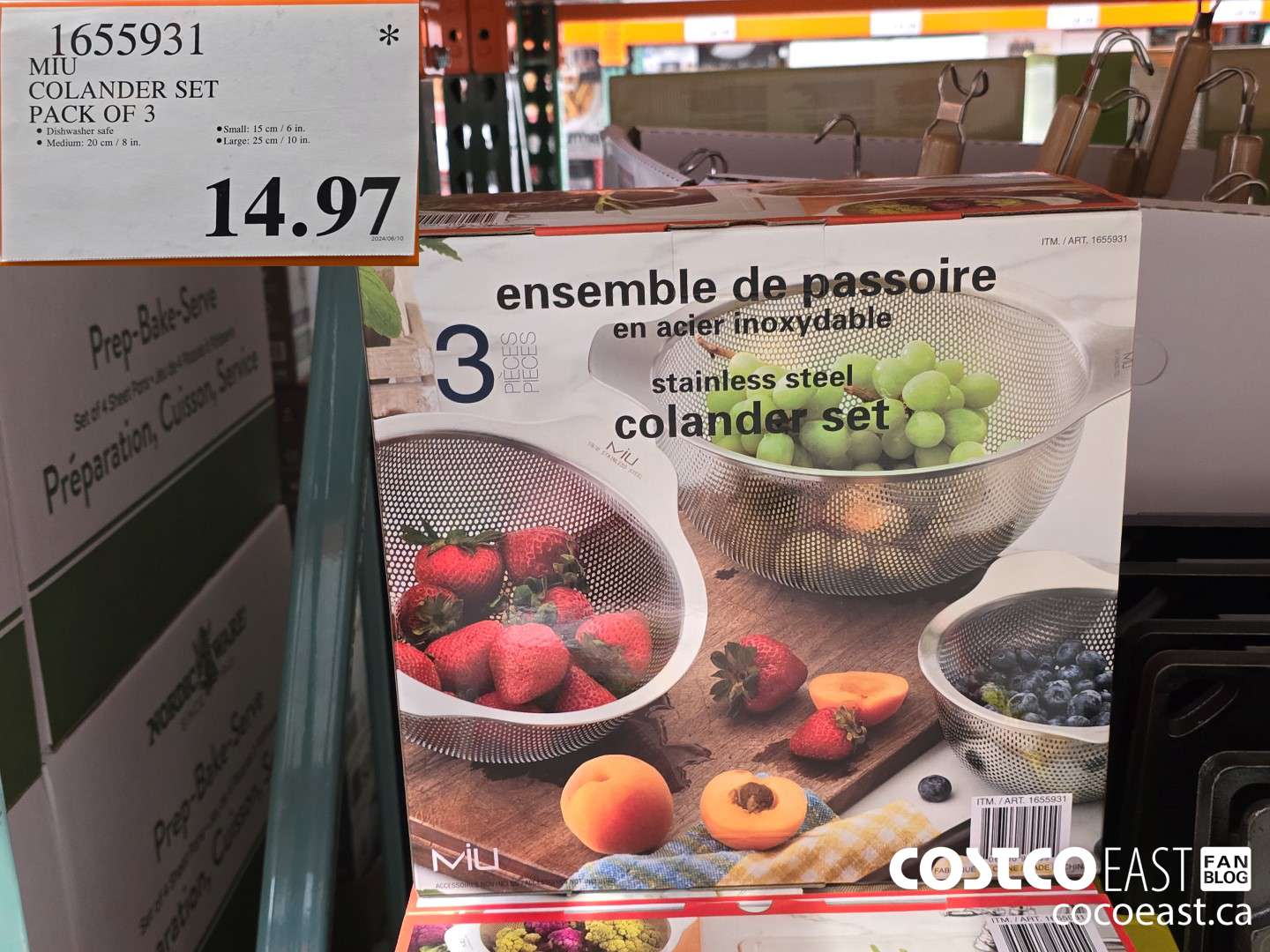 1655931 MIU COLANDER SET PACK OF 3 $14.97