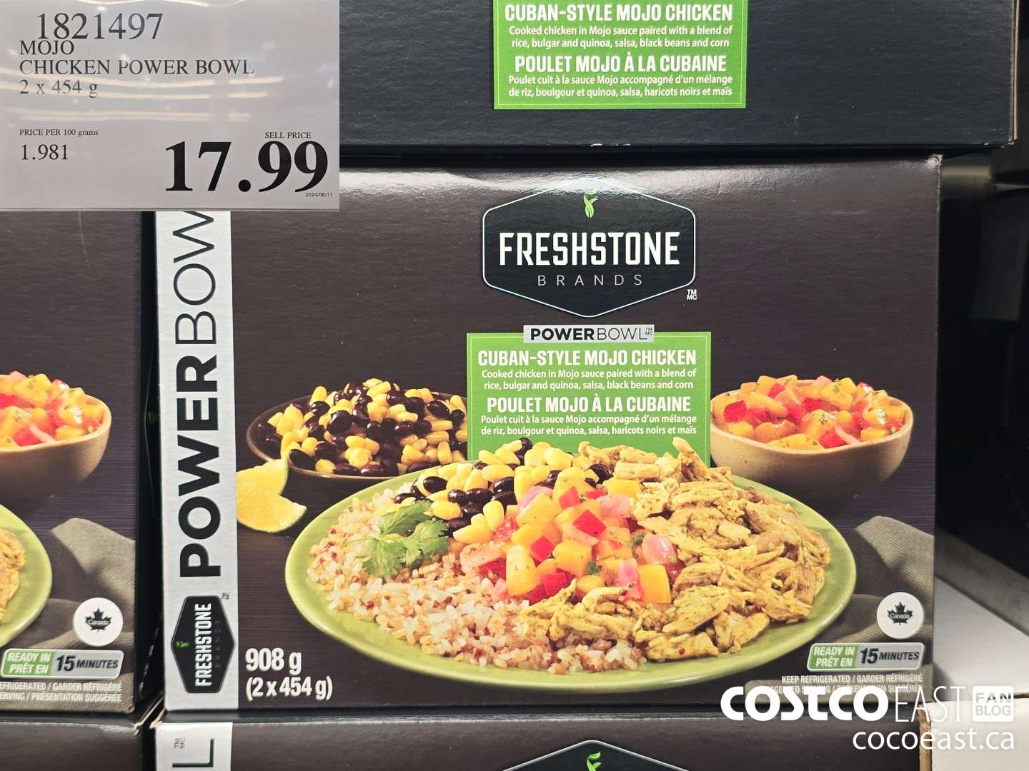 1821497 MOJO CHICKEN POWER BOWL 2x 454 G $17.99