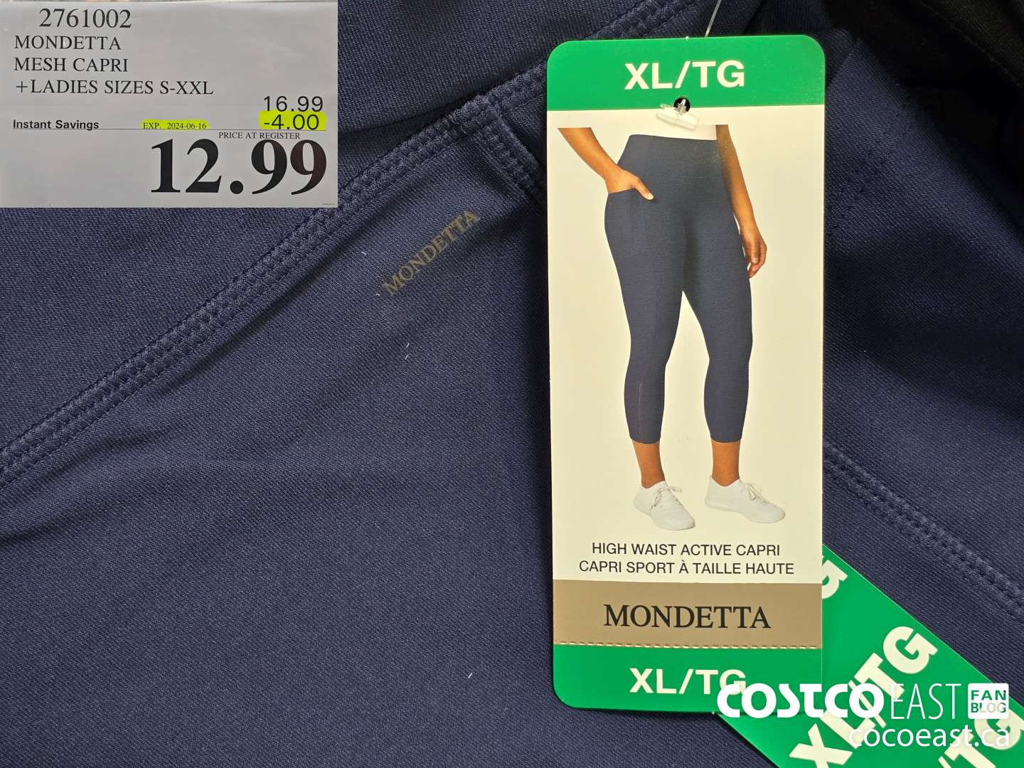 2761002 MONDETTA MESH CAPRI +LADIES SIZES S-XXL ($4.00 INSTANT SAVINGS EXPIRES ON 2024-06-16) $12.99