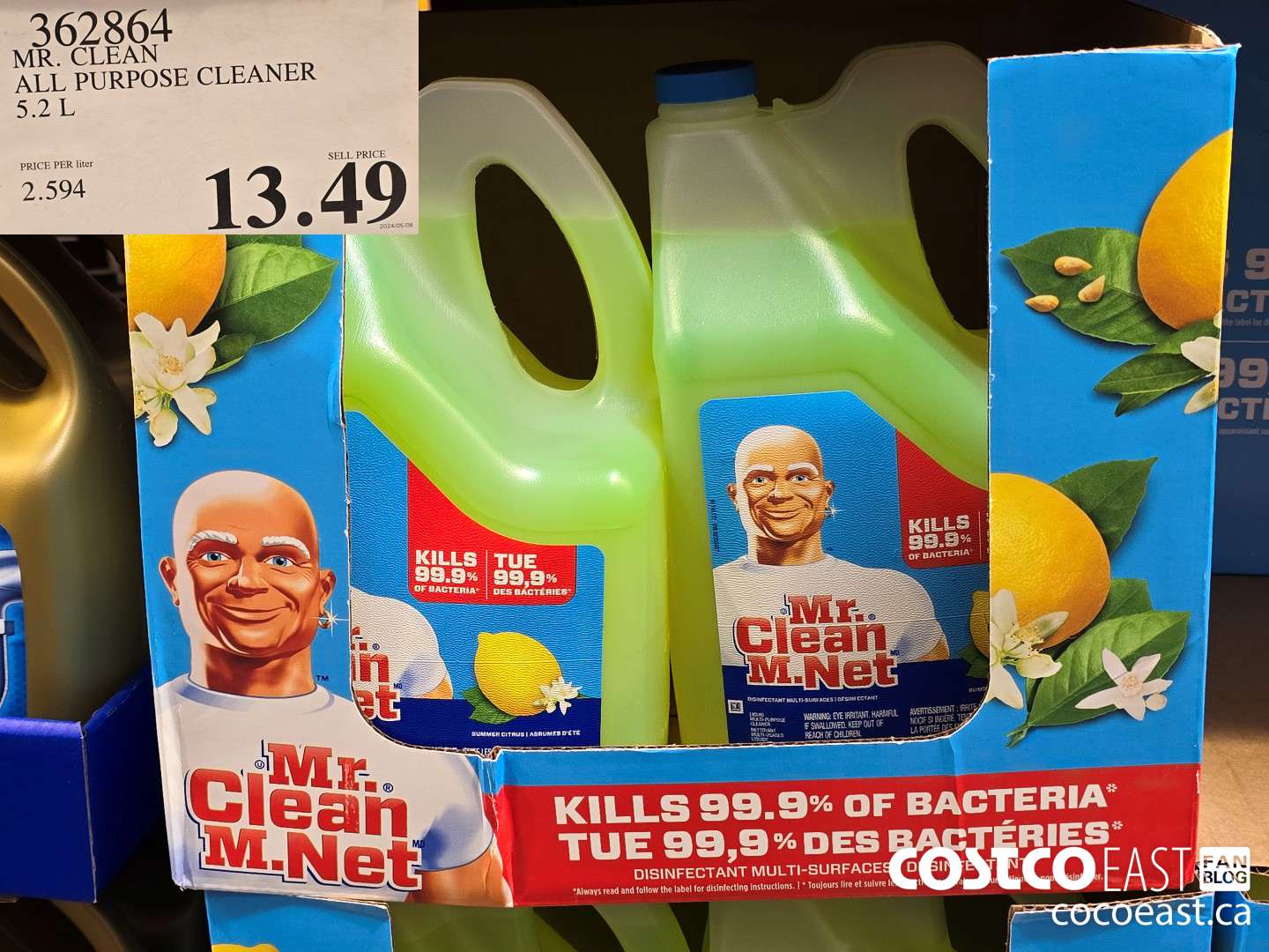 362864 MR. CLEAN ALL PURPOSE CLEANER 5.2 L $13.49