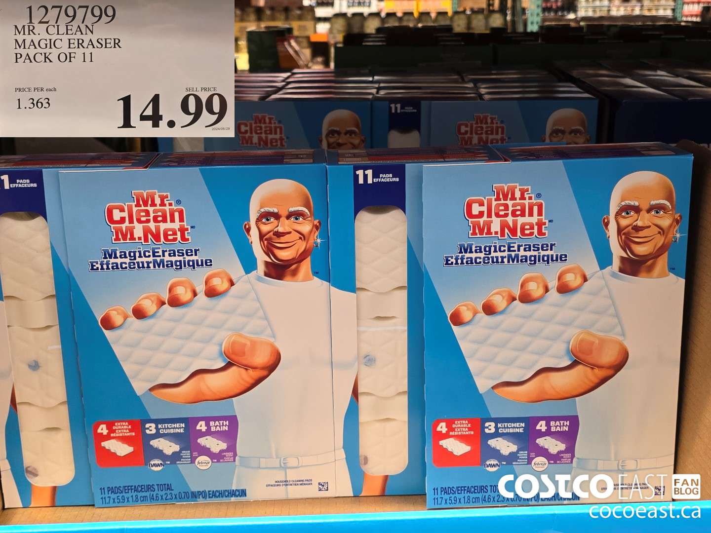 1279799 MR. CLEAN MAGIC ERASER PACK OF 11 $14.99