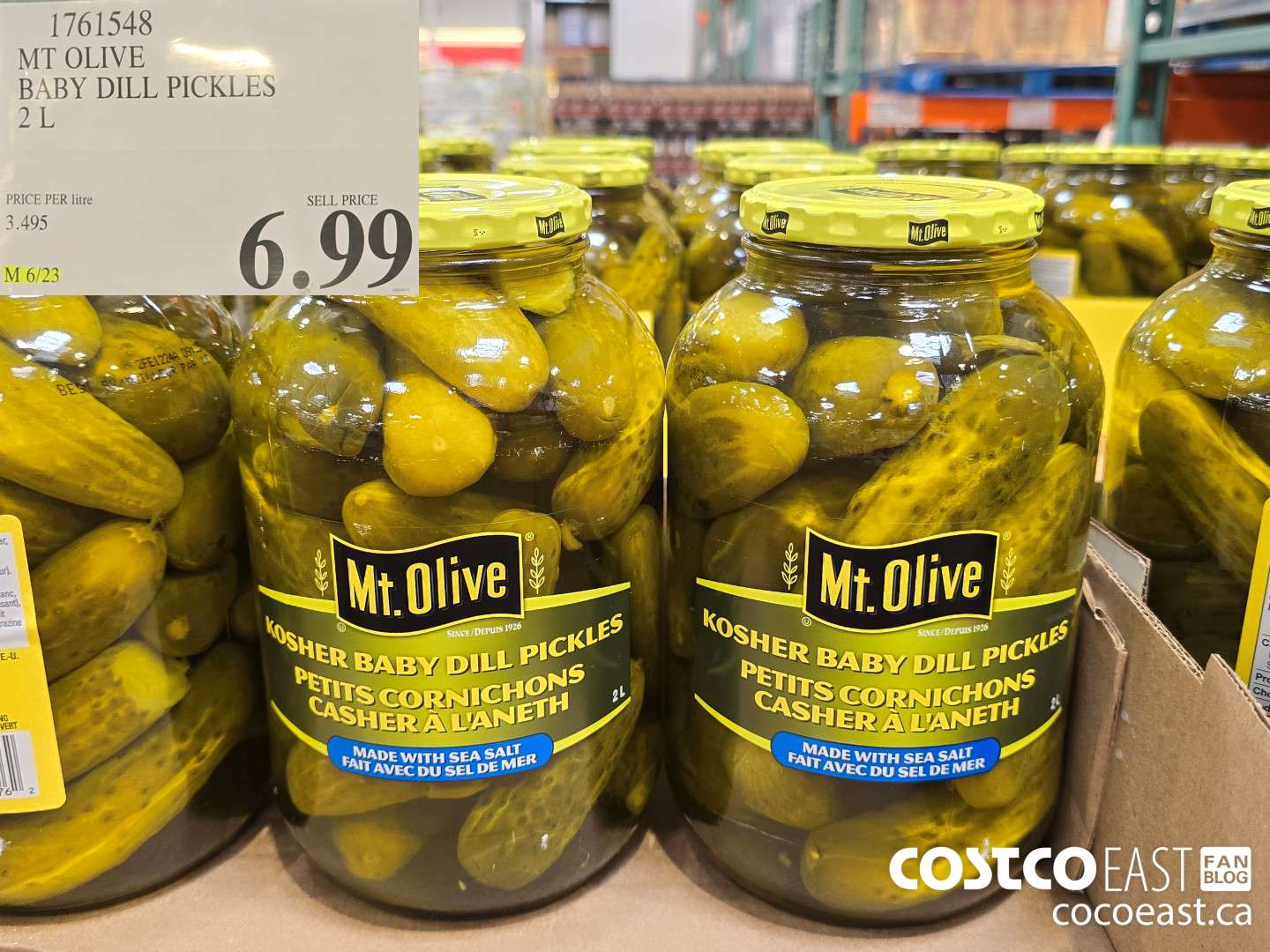 1761548 MT OLIVE BABY DILL PICKLES 2 L $6.99