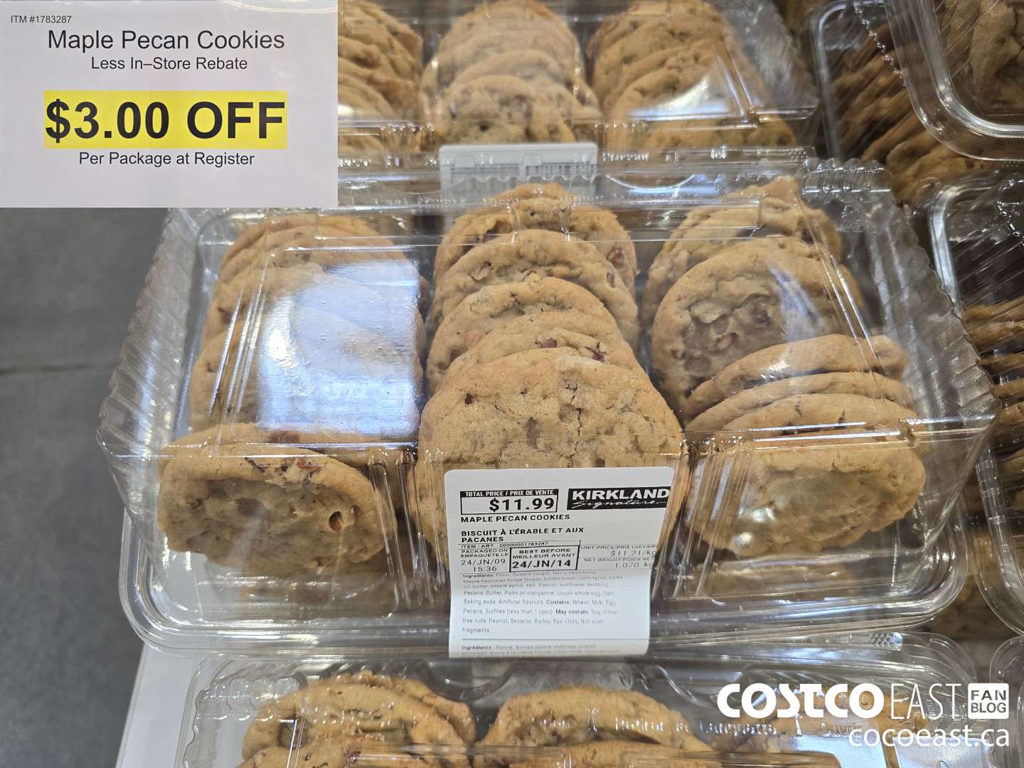 1783287 Maple Pecan Cookies ($3.00 INSTANT SAVINGS)