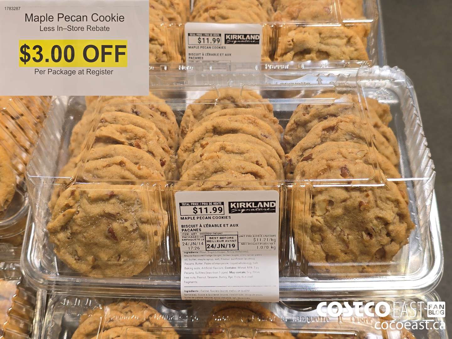 1783287 Maple Pecan Cookies ($3.00 INSTANT SAVINGS)