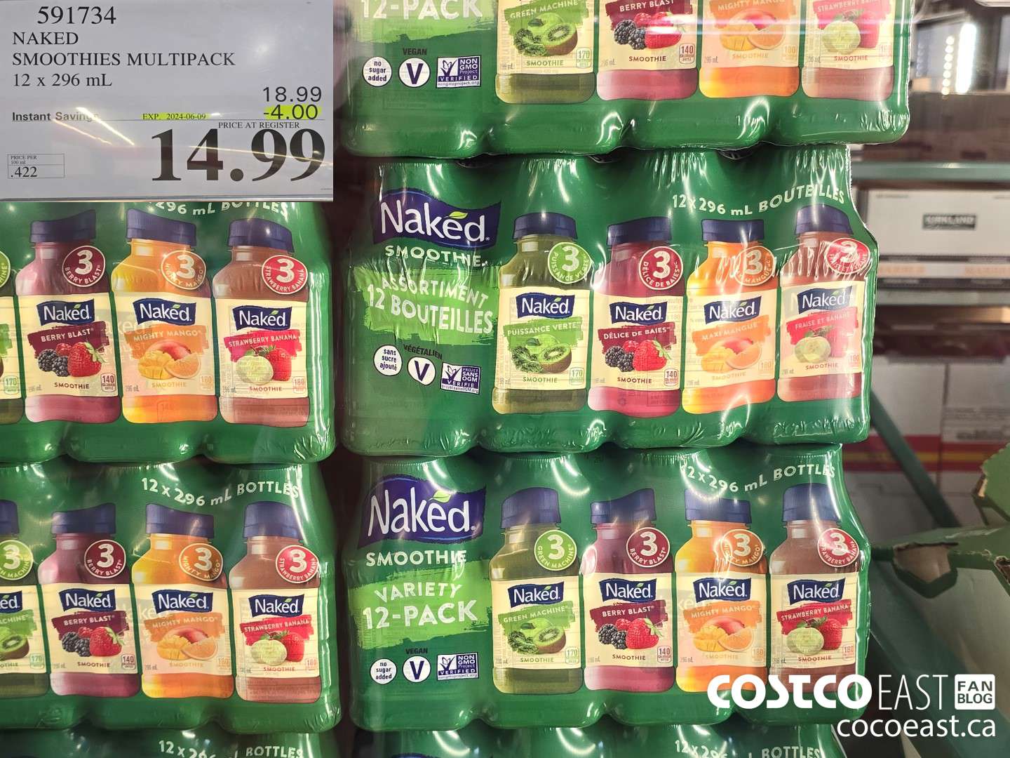 591734 NAKED SMOOTHIES MULTIPACK 12 X 296 ML ($4.00 INSTANT SAVINGS EXPIRES ON 2024-06-09) $14.99