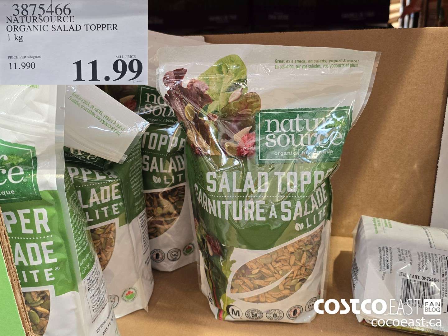 3875466 NATURSOURCE ORGANIC SALAD TOPPER 1 KG $11.99