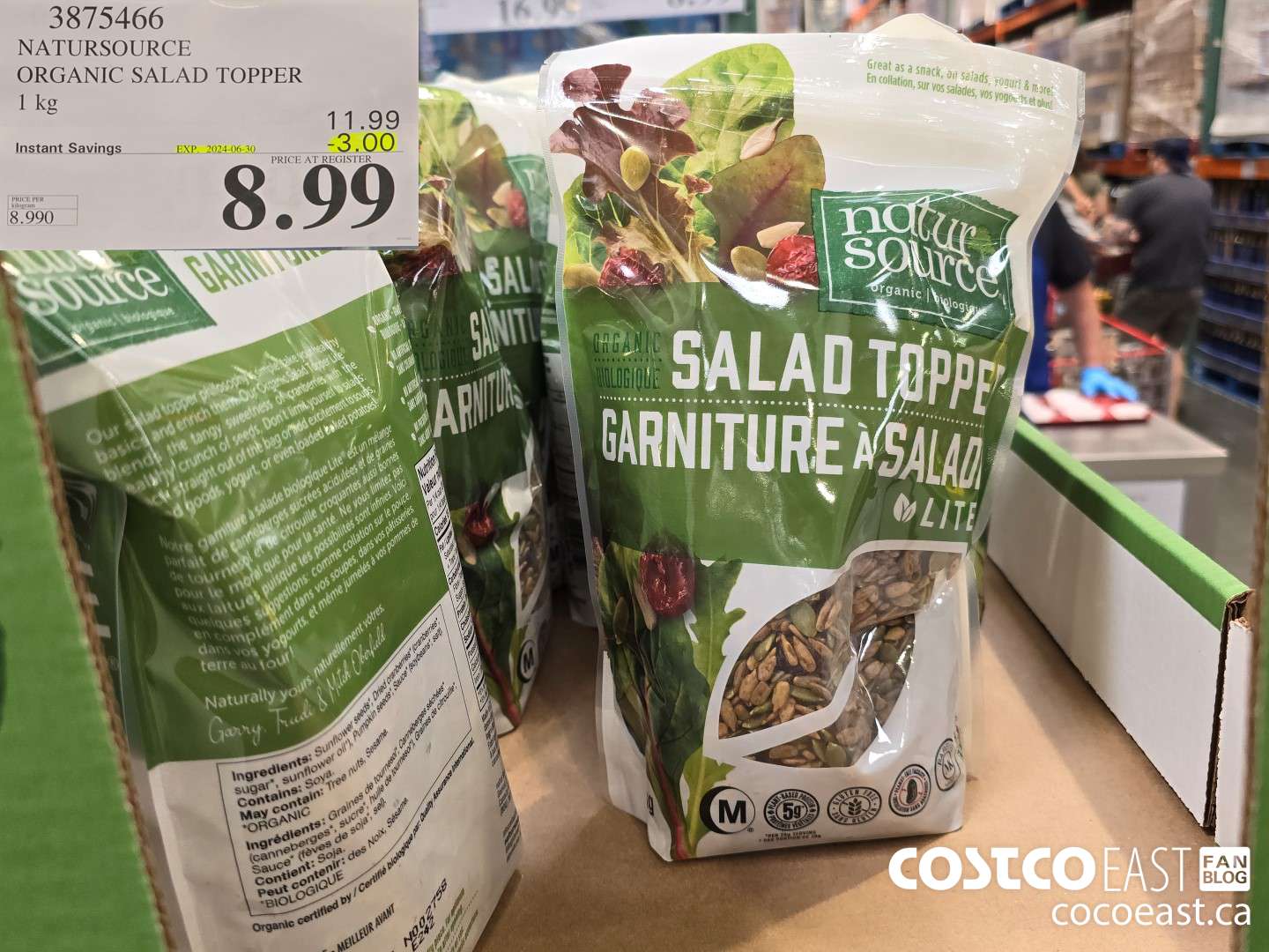 3875466 NATURSOURCE ORGANIC SALAD TOPPER 1 KG ($3.00 INSTANT SAVINGS EXPIRES ON 2024-06-30) $8.99