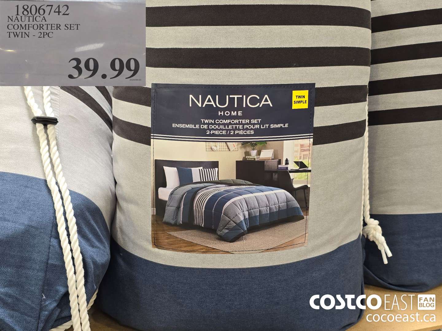 1806742 NAUTICA COMFORTER SET TWIN - 2PC $39.99
