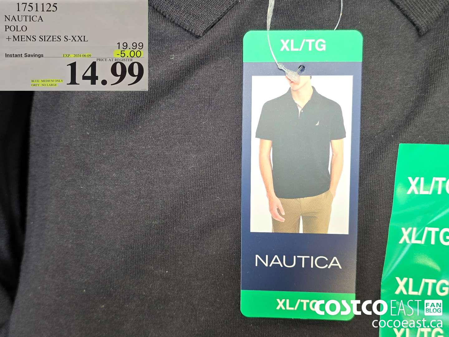 1751125 NAUTICA POLO MENS SIZES S-XXL ($5.00 INSTANT SAVINGS EXPIRES ON 2024-06-09) $14.99