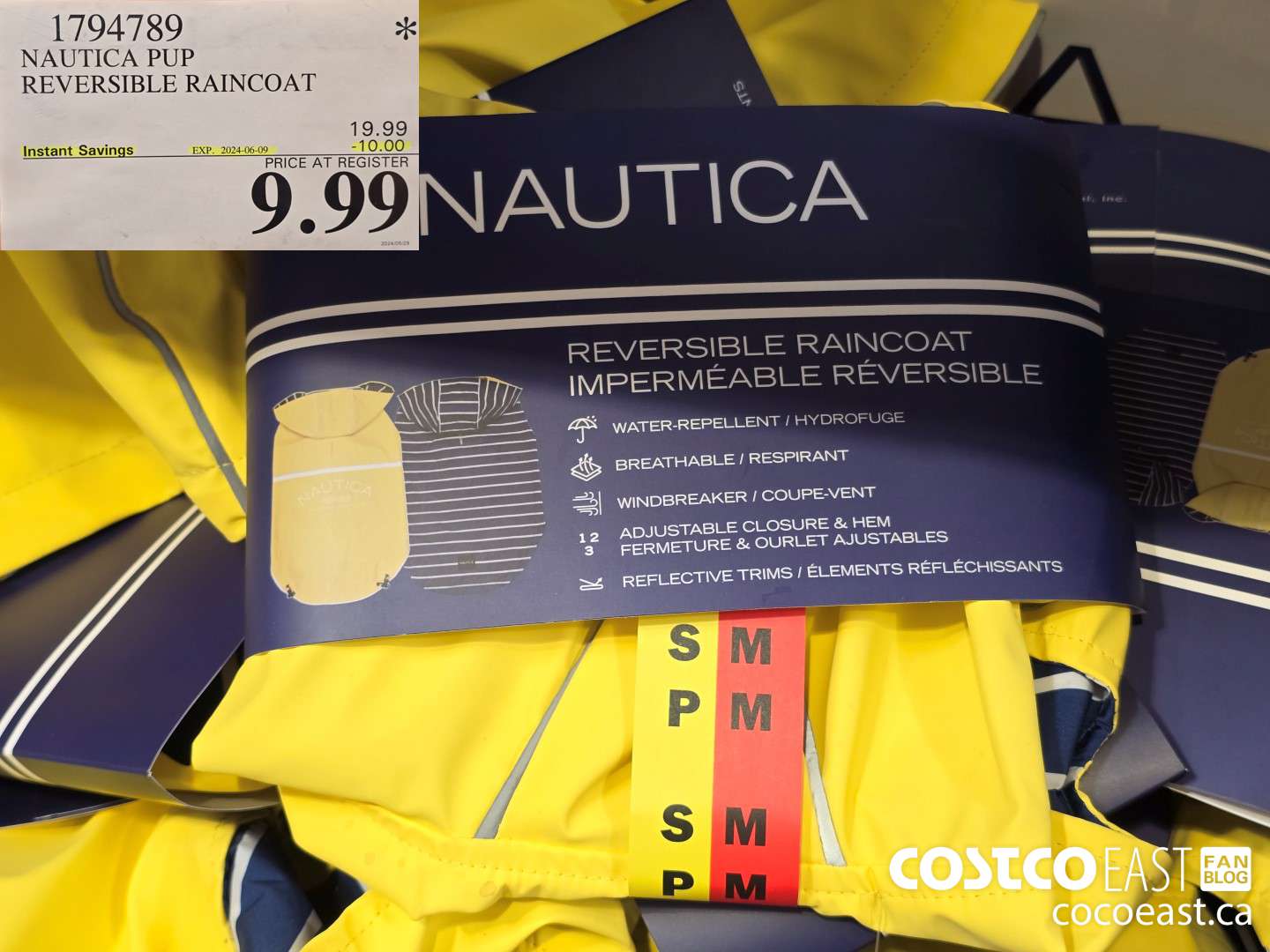 1794789 NAUTICA PUP REVERSIBLE RAINCOAT ($10.00 INSTANT SAVINGS EXPIRES ON 2024-06-09) $9.99