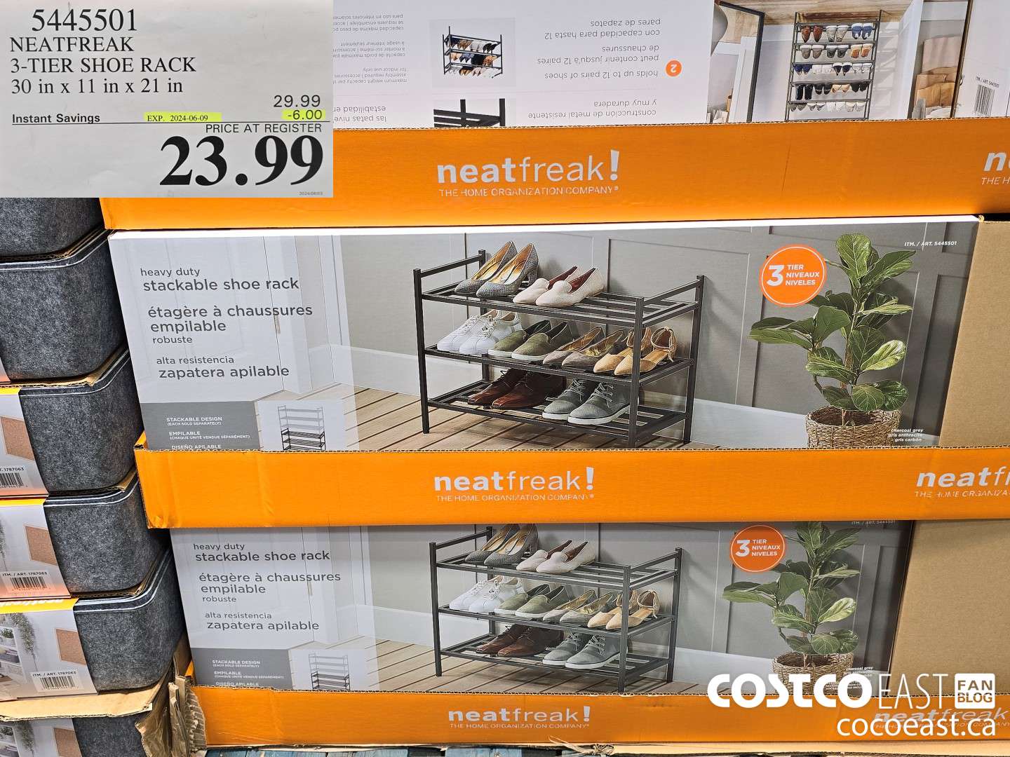 5445501 NEATFREAK 3-TIER SHOE RACK 30 In X 11 in x 21 in ($6.00 INSTANT SAVINGS EXPIRES ON 2024-06-09) $23.99