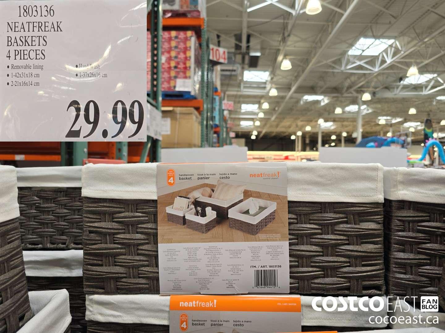 1803136 NEATFREAK BASKETS 4 PIECES $29.99