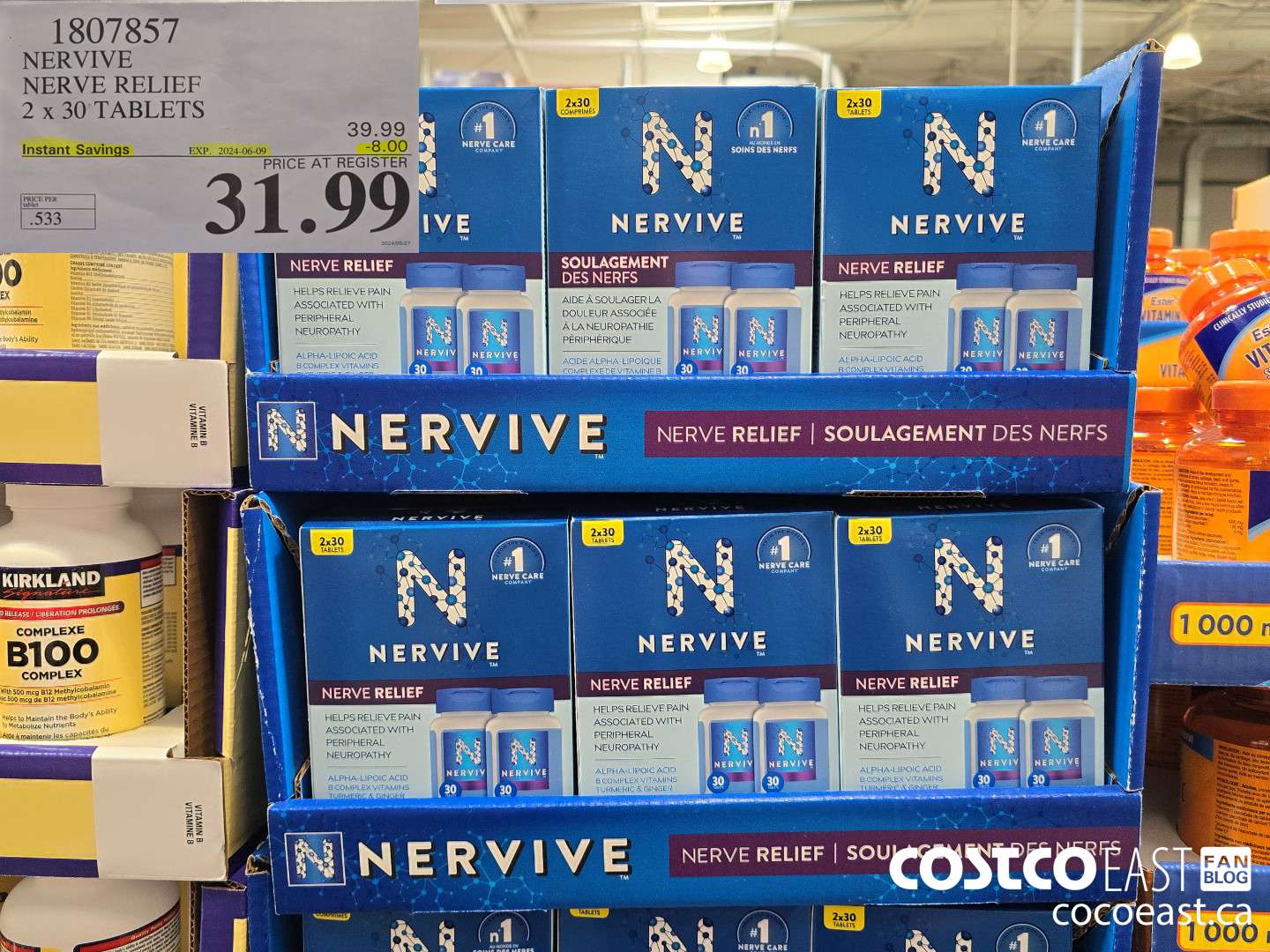 1807857 NERVIVE NERVE RELIEF 2 x 30 TABLETS ($8.00 INSTANT SAVINGS EXPIRES ON 2024-06-09) $31.99