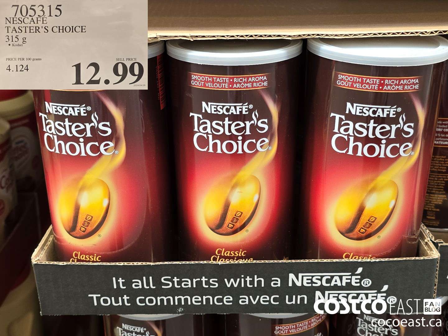 705315 NESCAFE TASTER'S CHOICE 315 g $12.99