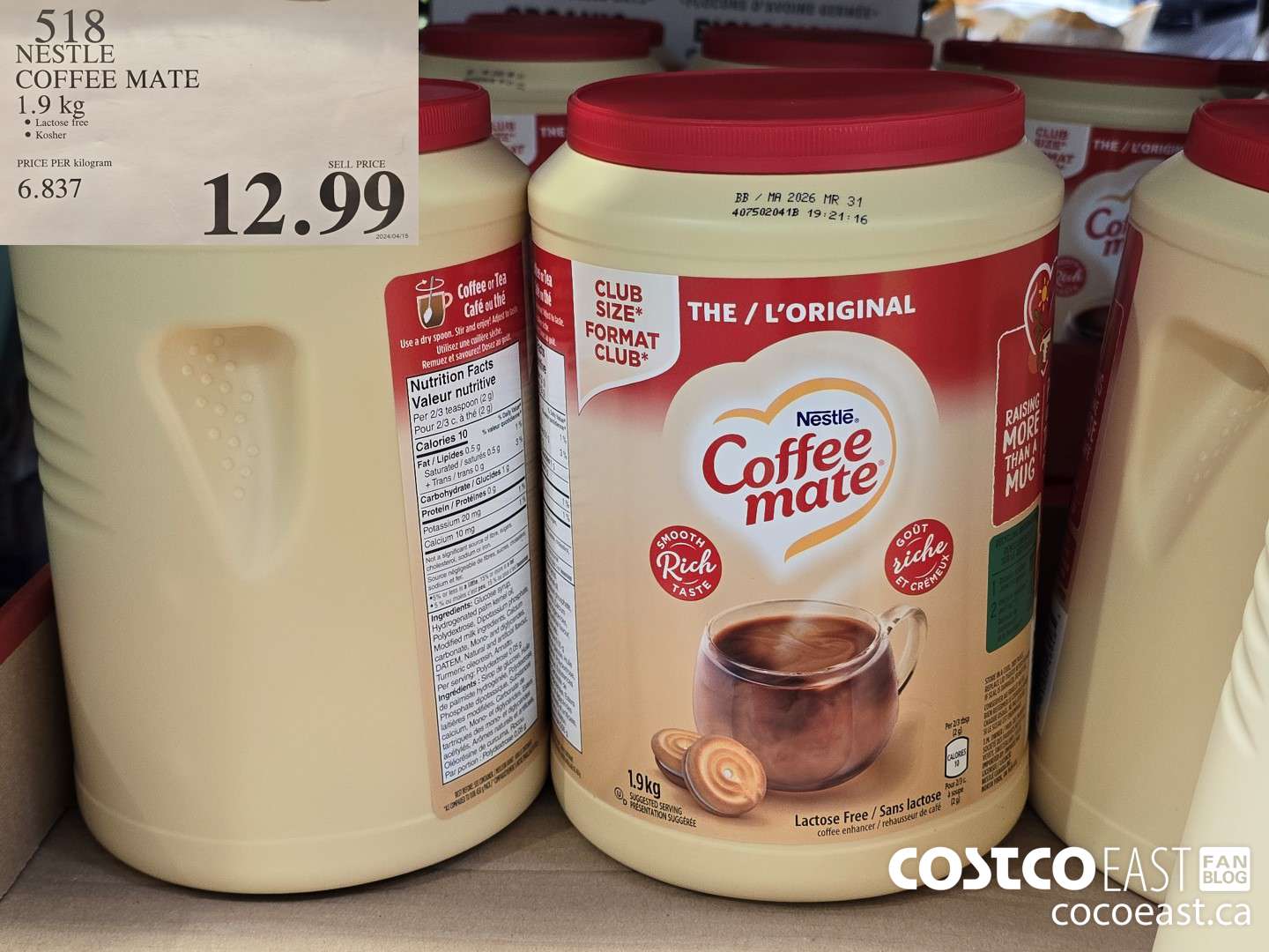 518 NESTLE COFFEE MATE 1.9 KG $12.99