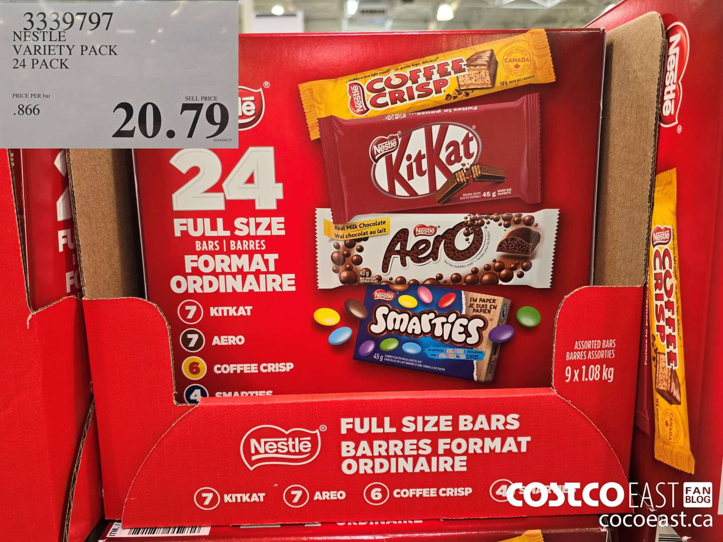 3339797 NESTLE VARIETY PACK 24 PACK $20.79