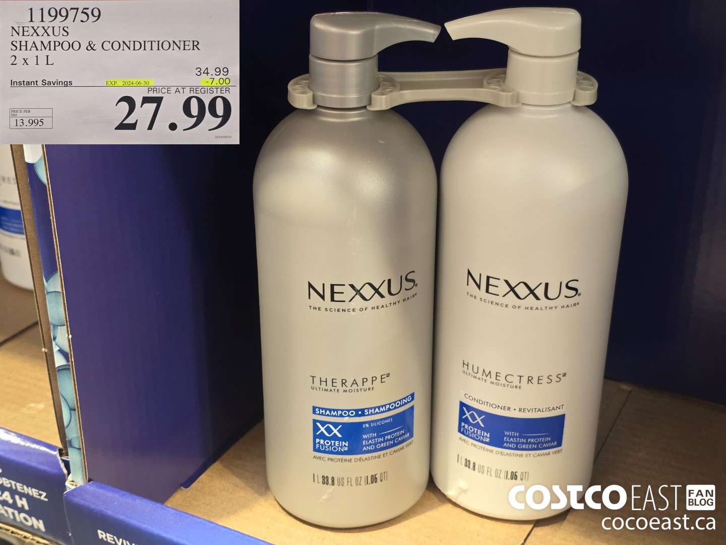 1199759 NEXXUS SHAMPOO & CONDITIONER 2 X 1L ($7.00 INSTANT SAVINGS EXPIRES ON 2024-06-30) $27.99