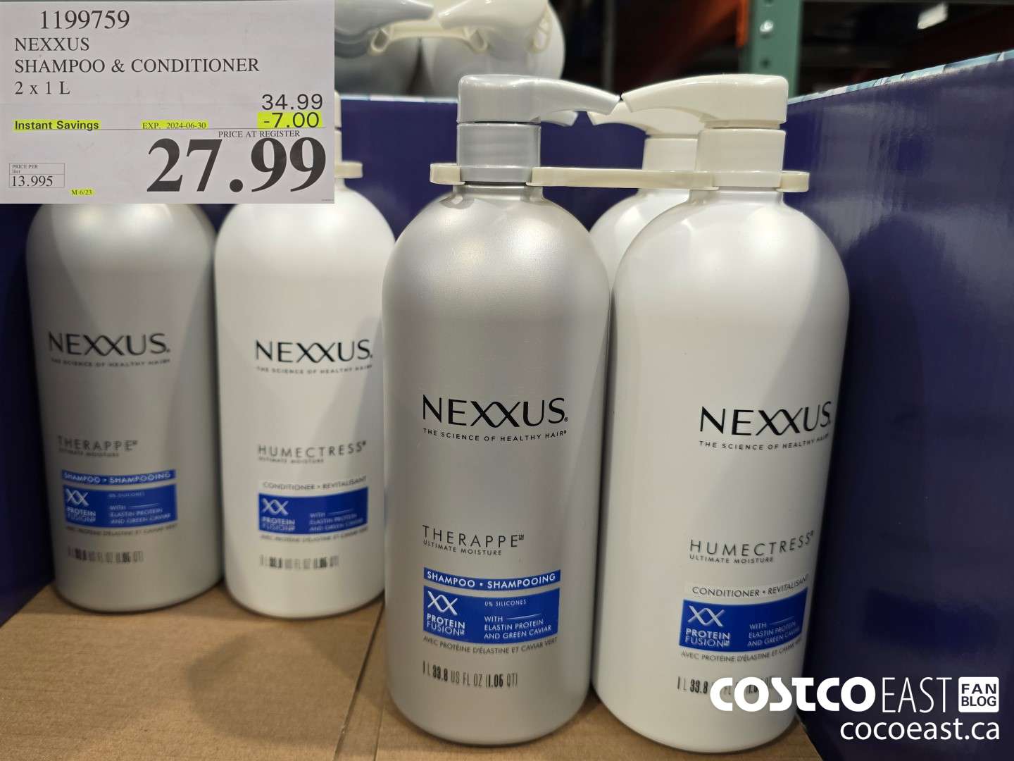 1199759 NEXXUS SHAMPOO & CONDITIONER 2 X 1L ($7.00 INSTANT SAVINGS EXPIRES ON 2024-06-30) $27.99