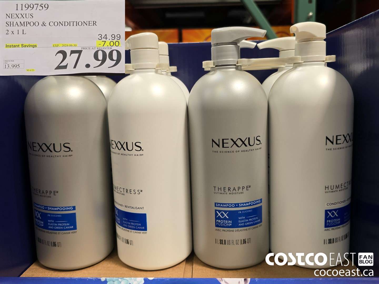 1199759 NEXXUS SHAMPOO & CONDITIONER 2 X 1L ($7.00 INSTANT SAVINGS EXPIRES ON 2024-06-30) $27.99