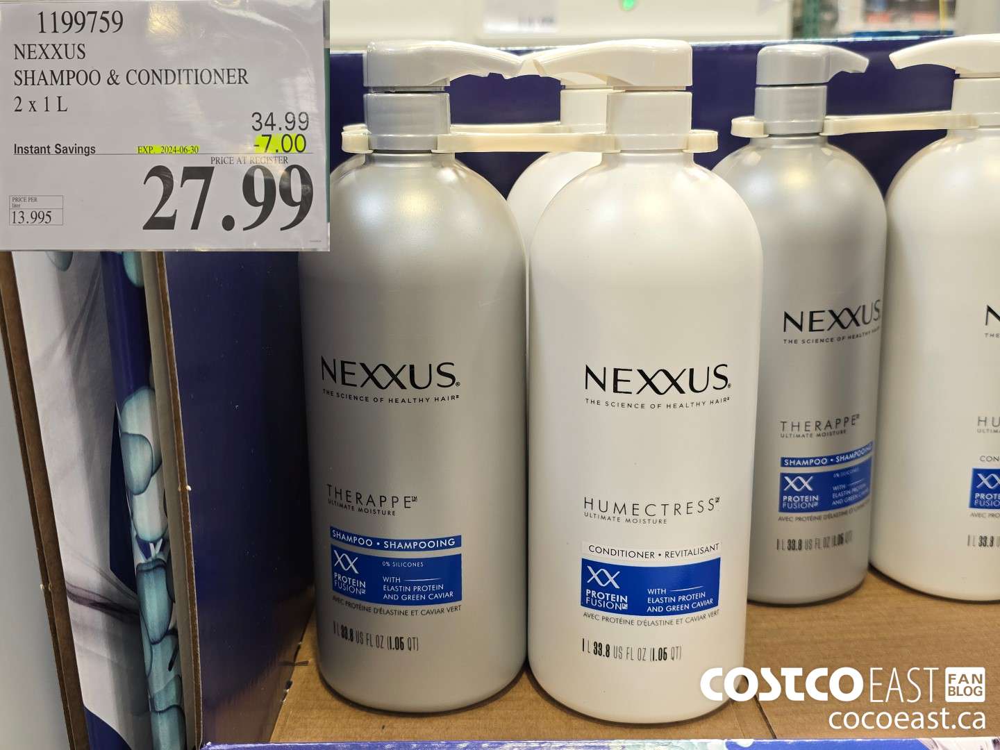 1199759 NEXXUS SHAMPOO & CONDITIONER 2 X 1L ($7.00 INSTANT SAVINGS EXPIRES ON 2024-06-30) $27.99