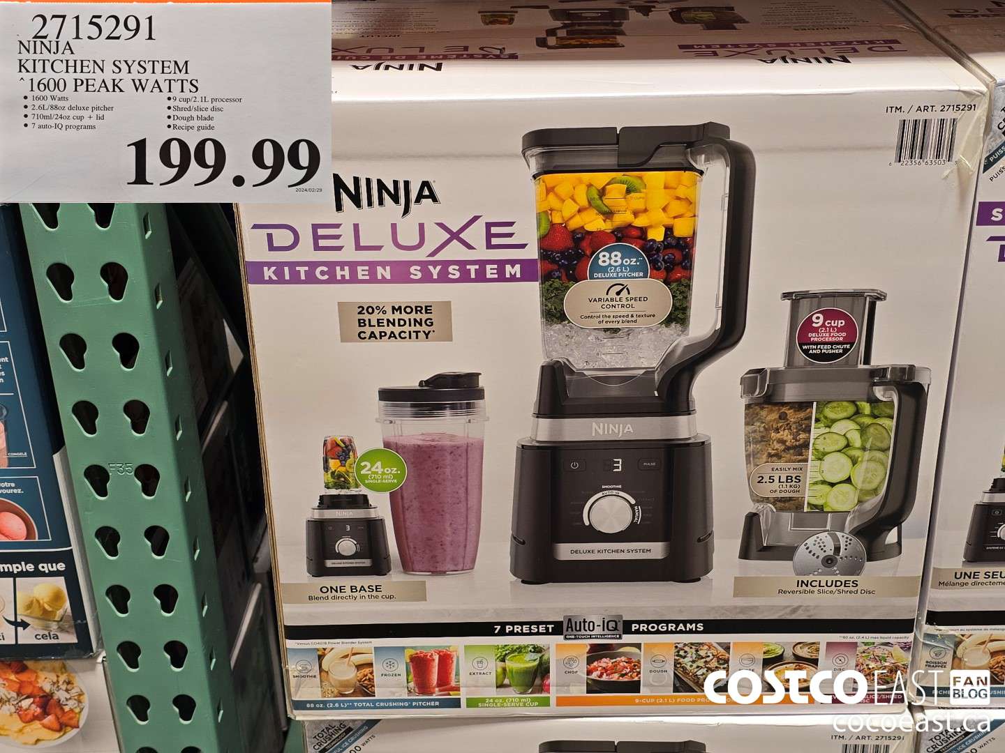2715291 NINJA ~ KITCHEN SYSTEM 1600 PEAK WATTS $199.99