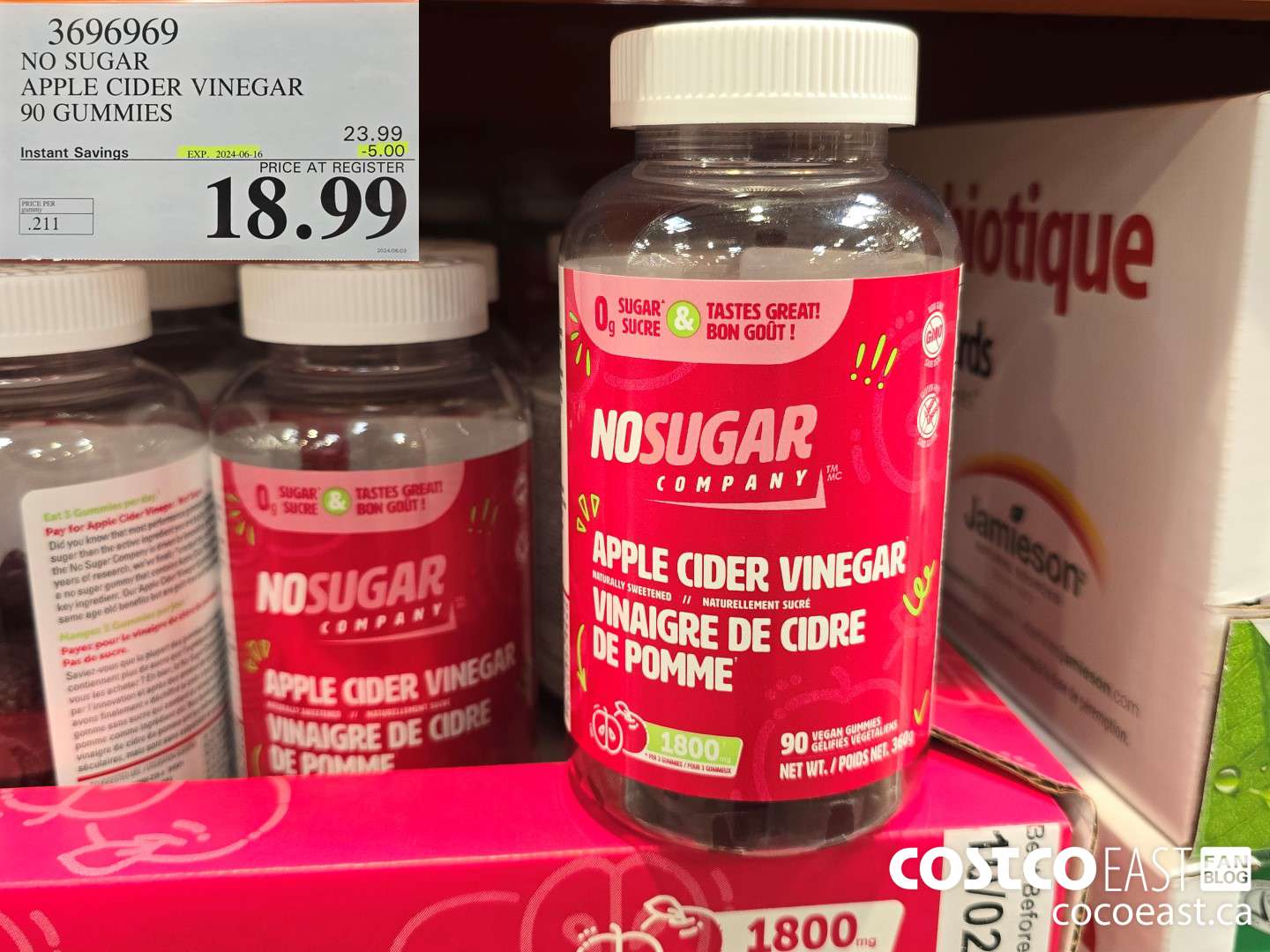 3696969 NO SUGAR APPLE CIDER VINEGAR 90 GUMMIES ($5.00 INSTANT SAVINGS EXPIRES ON 2024-06-16) $18.99