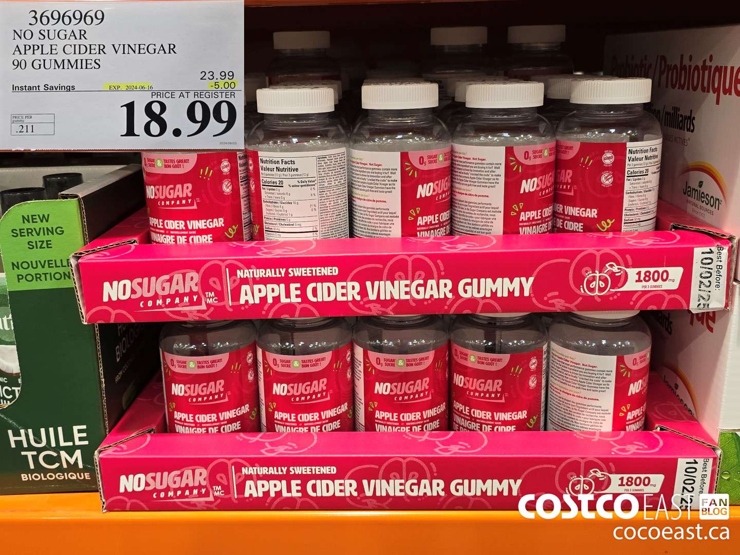 3696969 NO SUGAR APPLE CIDER VINEGAR 90 GUMMIES ($5.00 INSTANT SAVINGS EXPIRES ON 2024-06-16) $18.99