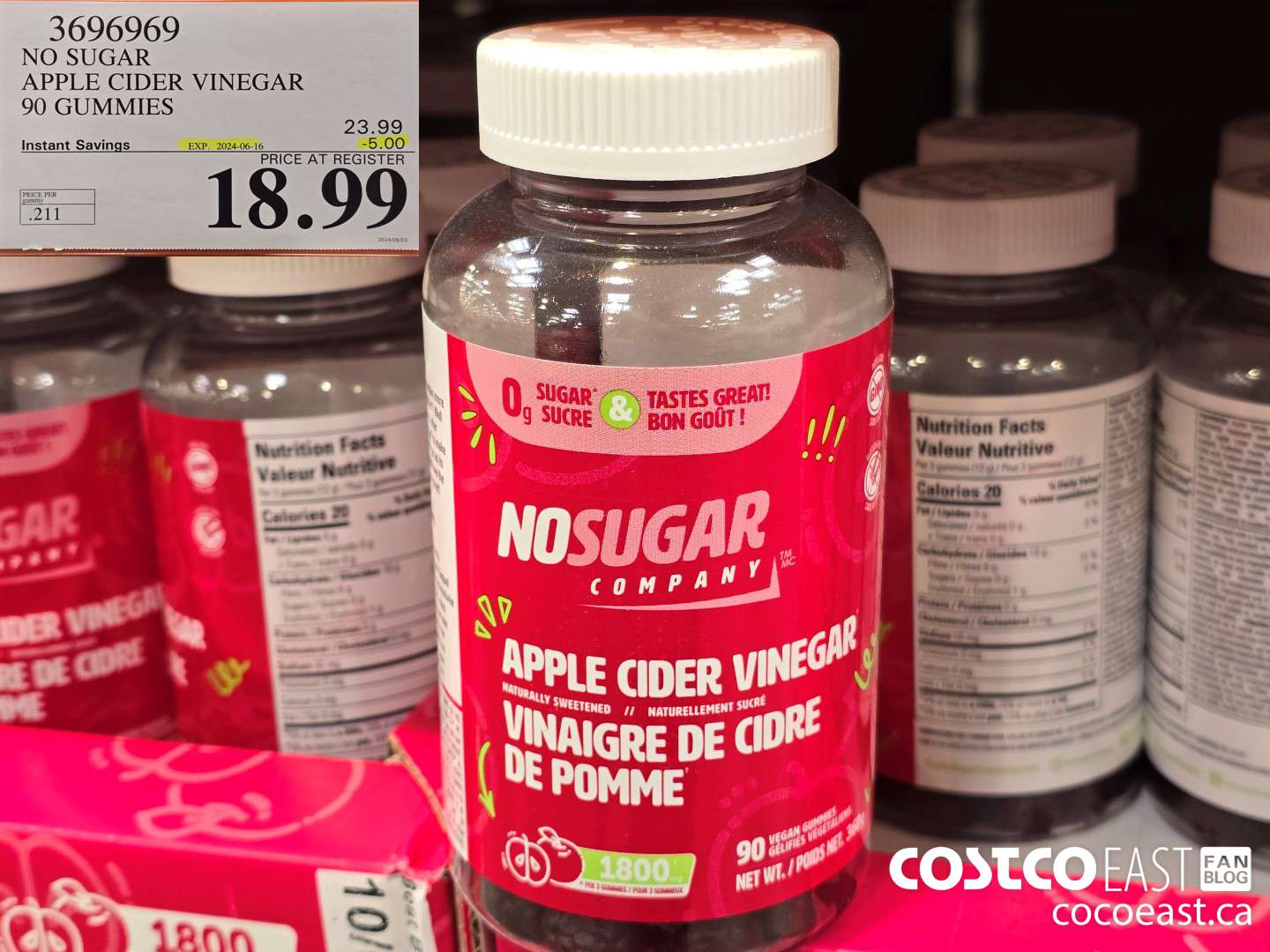 3696969 NO SUGAR APPLE CIDER VINEGAR 90 GUMMIES ($5.00 INSTANT SAVINGS EXPIRES ON 2024-06-16) $18.99