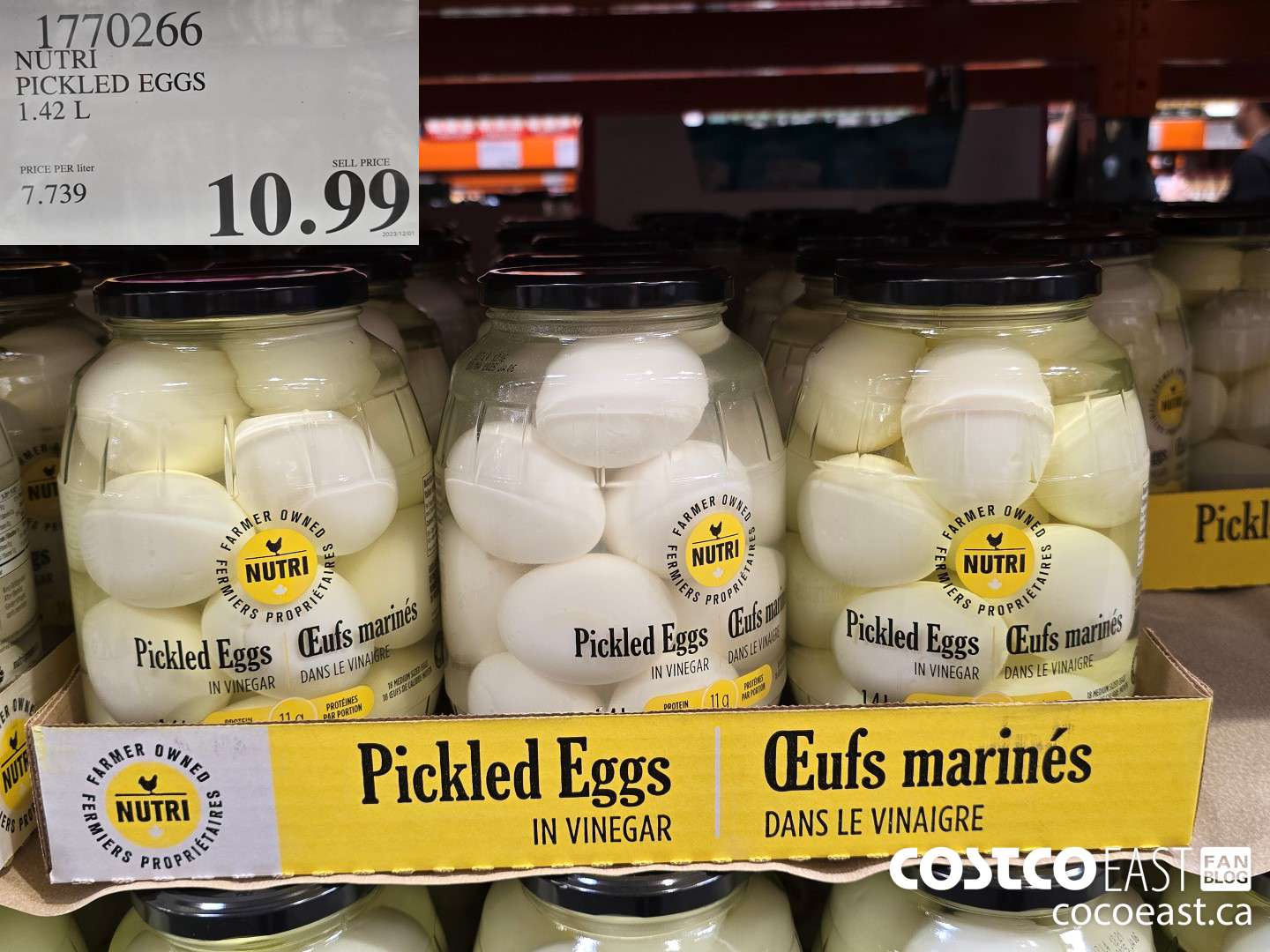 1770266 NUTRI PICKLED EGGS 1.42 L $10.99