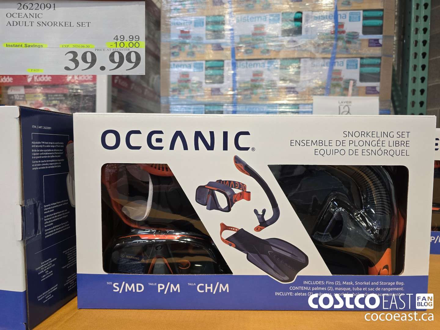 2622091 OCEANIC ADULT SNORKEL SET ($10.00 INSTANT SAVINGS EXPIRES ON 2024-06-30) $39.99