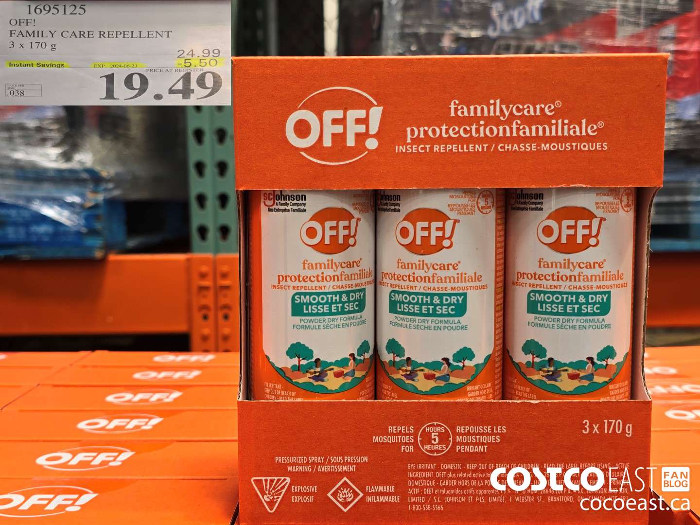 1695125 OFF! FAMILY CARE INSECT REPELLENT 3 x 170ml ($5.50 INSTANT SAVINGS EXPIRES ON 2024-06-23) $19.49