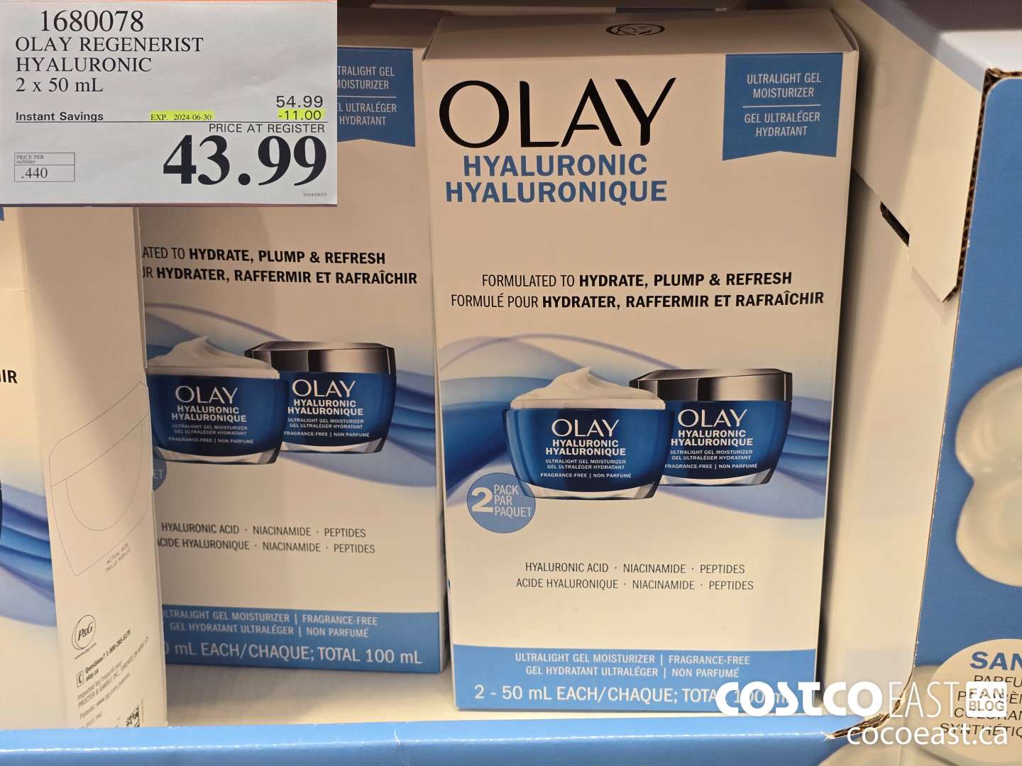 1680078 OLAY REGENERIST HYALURONIC 2 X 50 G ($11.00 INSTANT SAVINGS EXPIRES ON 2024-06-30) $43.99