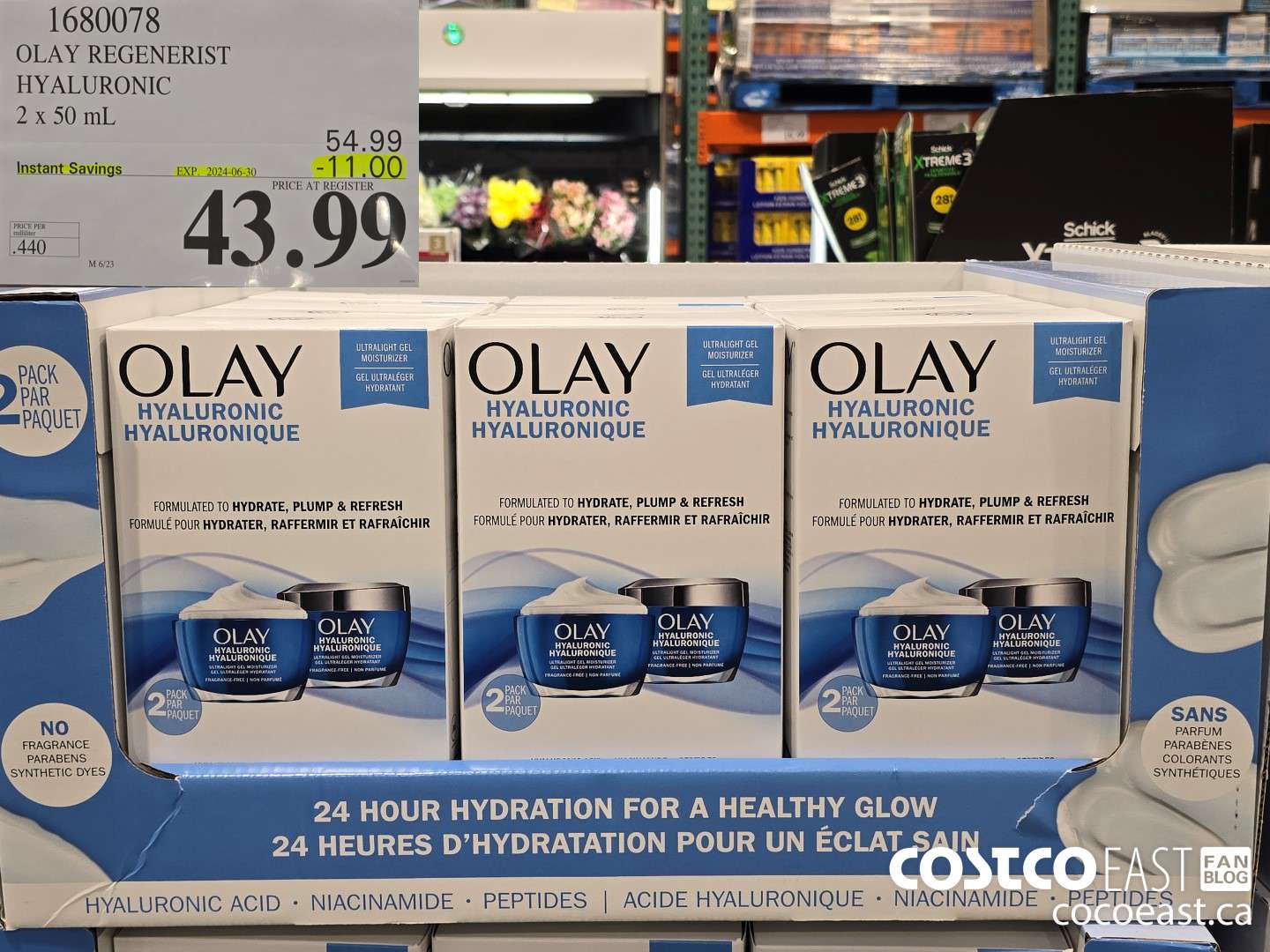 1680078 OLAY REGENERIST HYALURONIC 2 X 50 G ($11.00 INSTANT SAVINGS EXPIRES ON 2024-06-30) $43.99