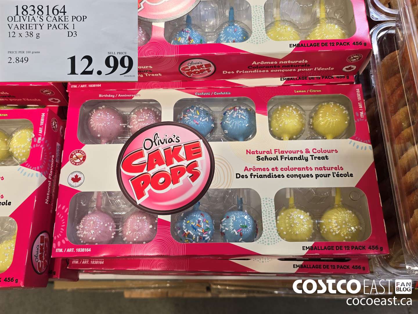 1838164 OLIVIA'S CAKE POP VARIETY PACK 1 12 x 38 G $12.99