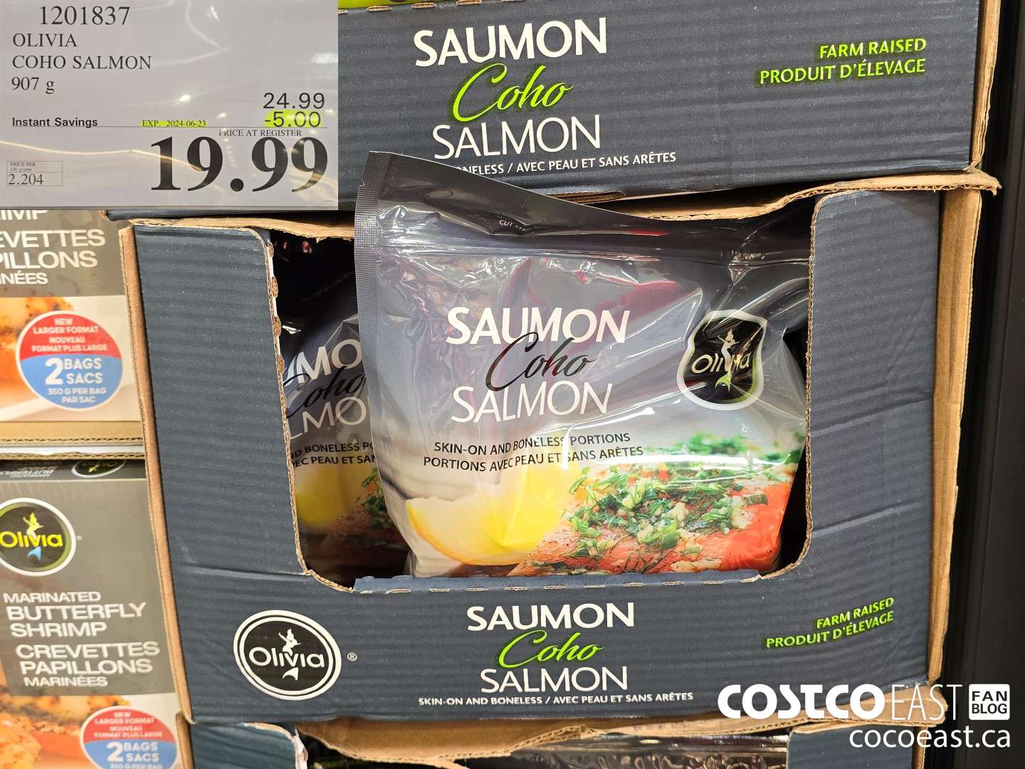 1201837 OLIVIA COHO SALMON 907 G ($5.00 INSTANT SAVINGS EXPIRES ON 2024-06-23) $19.99