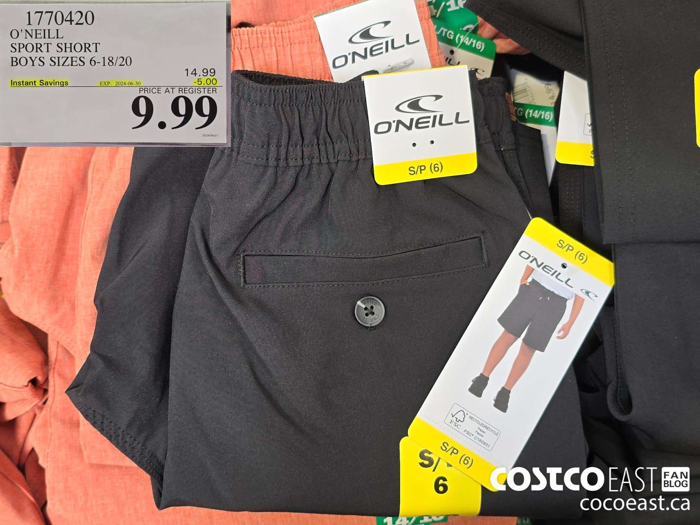 1770420 O'NEILL SPORT SHORT BOYS SIZES 6-18/20 ($5.00 INSTANT SAVINGS EXPIRES ON 2024-06-30) $9.99