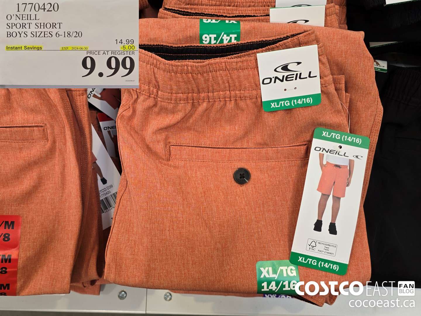 1770420 O'NEILL SPORT SHORT BOYS SIZES 6-18/20 ($5.00 INSTANT SAVINGS EXPIRES ON 2024-06-30) $9.99